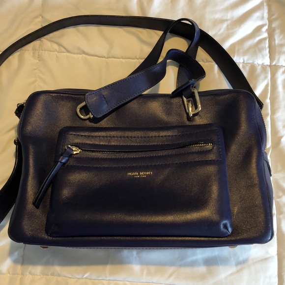 henri bendel Handbags - Henri Bendel Navy Leather Handbag